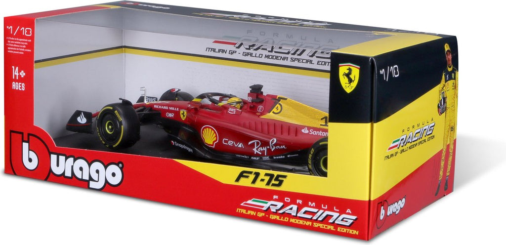 Ferrari F1-75 No.16 Monza Livery 75th Anniversary 2022 C. Leclerc - 1:18