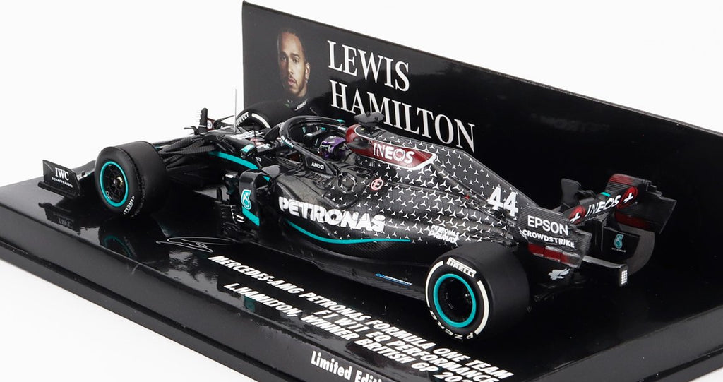 Mercedes-AMG W11 with flat tyre Winner British GP 2020 L. Hamilton - 1:43