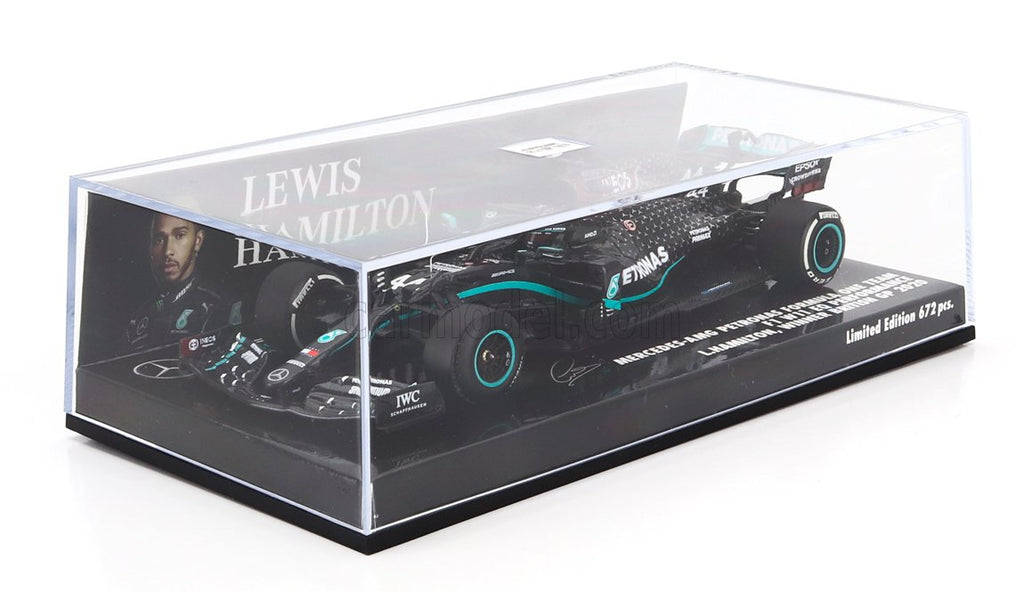Mercedes-AMG W11 with flat tyre Winner British GP 2020 L. Hamilton - 1:43