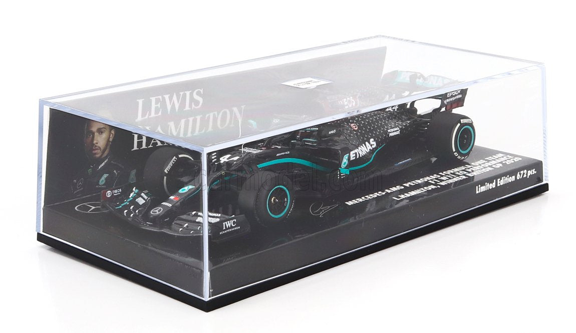Mercedes-AMG W11 with flat tyre Winner British GP 2020 L. Hamilton - 1:43