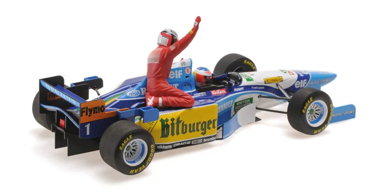 Benetton Renault B195 Canadian GP 1995 M. Schumacher with figurine Alesi - 1:18