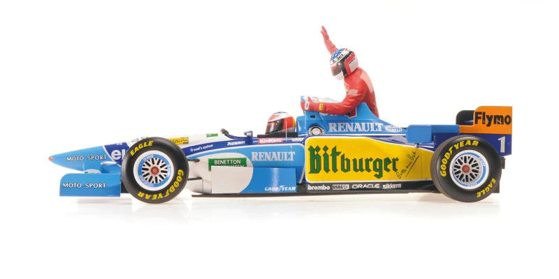 Benetton Renault B195 Canadian GP 1995 M. Schumacher with figurine Alesi - 1:18
