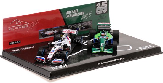 2 Car Set M. Schumacher Belgian GP 1991 + M. Schumacher Belgian GP 2021 30th Anniversary - 1:43
[1:43]