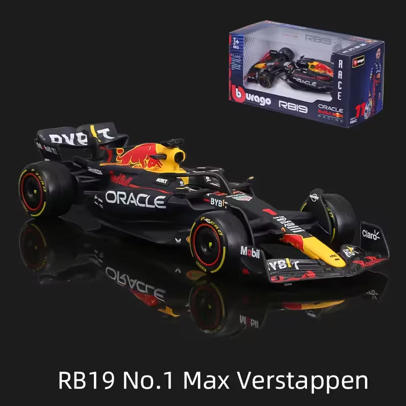 Burago 1:43 2023 Red Bull Racing RB19 #1 and #11 Cast Iron Formula Car