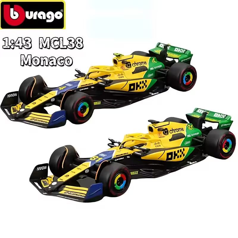 McLaren MCL38 F1 Team Yellow No.81 Monaco GP 2024 O. Piastri and L. Norris- 1:43