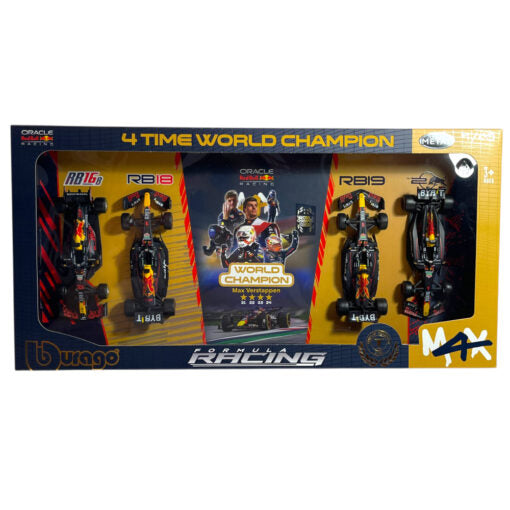 Red Bull Racing F1 4x World Champion Set M. Verstappen - 1:43