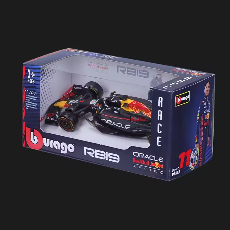 Burago 1:43 2023 Red Bull Racing RB19 #1 En #11 Gietijzeren Formuleauto