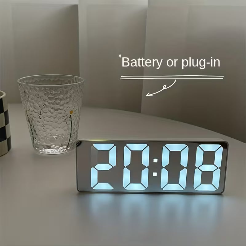 Modern LED SmartClock – Digitale Wekker met Temperatuur & Helderheidsregeling