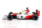McLaren Honda MP4/6 Mexico GP 1991 A. Senna with J. Alesi riding - 1:18