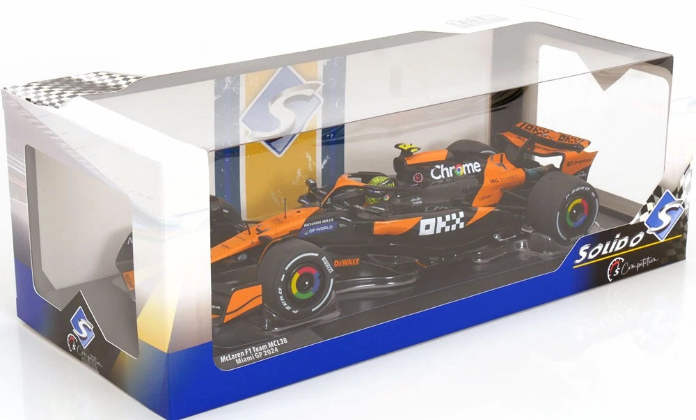 McLaren MCL38 F1 Team Orange No.4 Miami GP 2024 L. Norris - 1:18